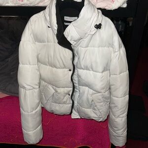 Urban Outfitters white puffer jacket